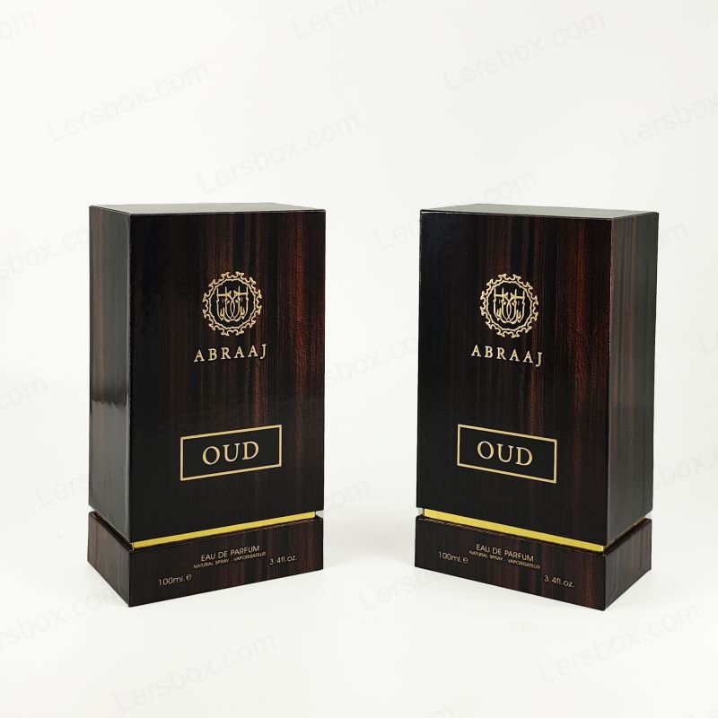 بسته بندی عطر سفت و سخت دست ساز با جزئیات فویل طلا و فوم EVA درج HP019