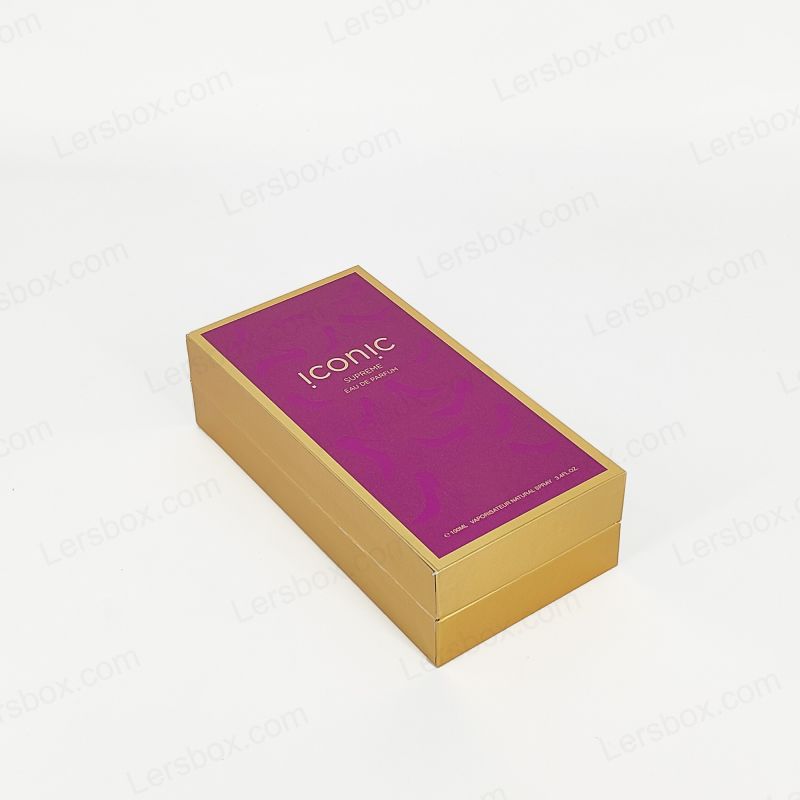 فویل طلای ظریف جعبه عطر با سینی EVA و طراحی سفت و سخت دست ساز HP014