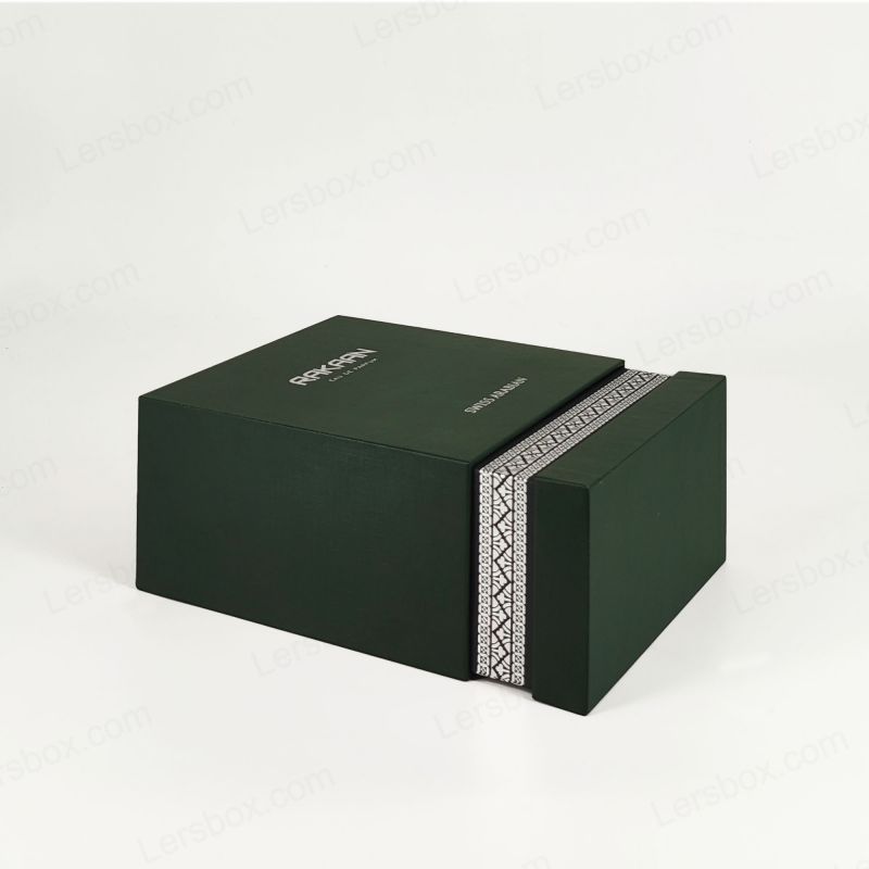 بسته بندی عطر فویل طلای منحصر به فرد با سینی EVA و ساختار سفت و سخت HP024