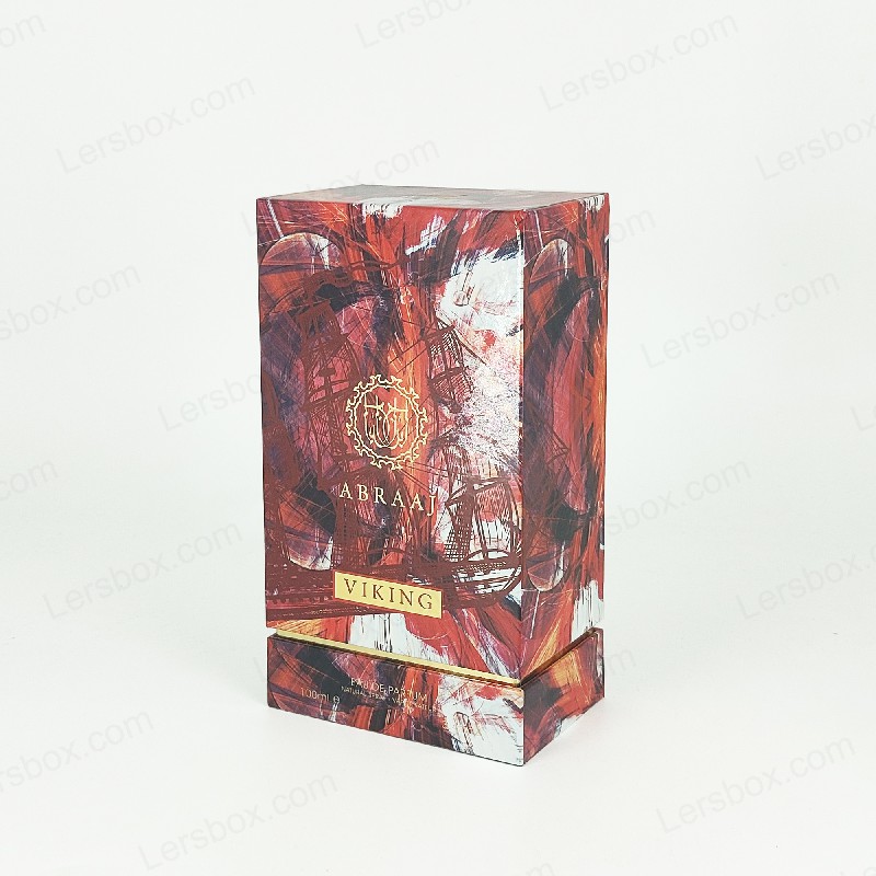جعبه عطر فویل طلا با پوشش فوم EVA و پایه سفت و سخت برای بسته بندی ممتاز HP023