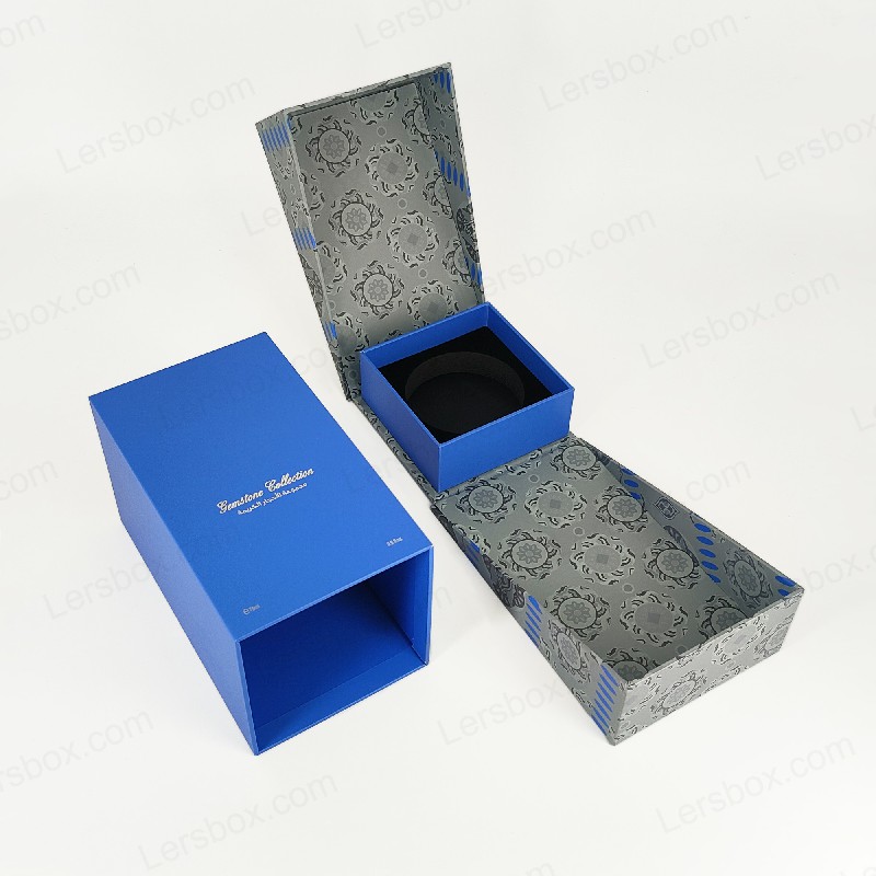 جعبه عطر فویل طلای پریمیوم با سینی فوم EVA و درب محکم و طراحی پایه HP029