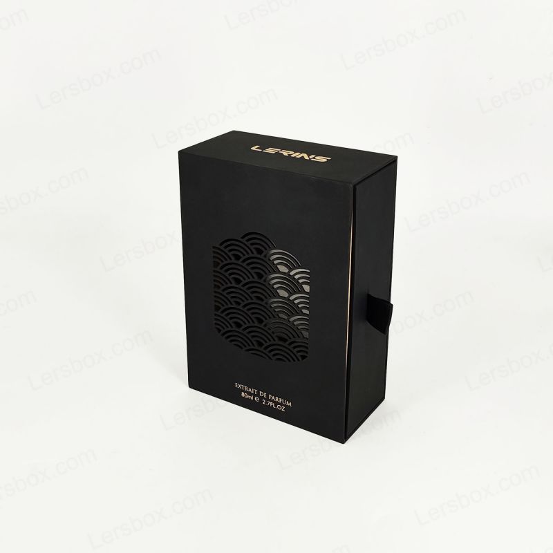 جعبه عطر پریمیوم با فویل طلای سفارشی ، سینی EVA و درب سفت و سخت برای محافظت HP033