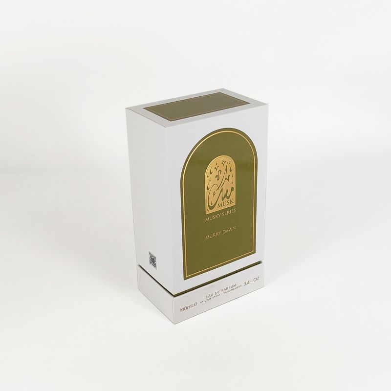 جعبه عطر برجسته فویل طلا با سینی EVA ، پایه سفت و طراحی درب براق HP031