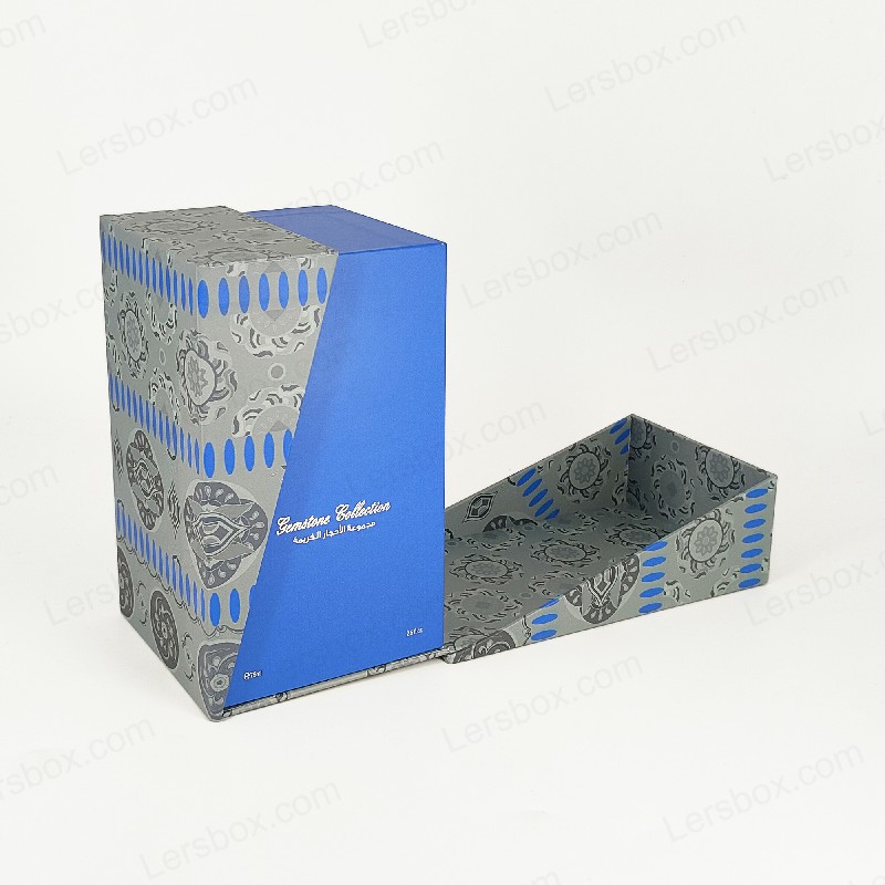 جعبه عطر فویل طلای پریمیوم با سینی فوم EVA و درب محکم و طراحی پایه HP029