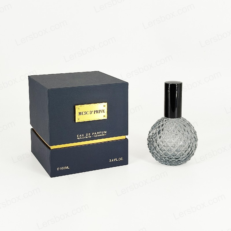 بسته بندی عطر فویل طلای لوکس با ساختار سفت و سخت دست ساز و درج EVA سینی HP030