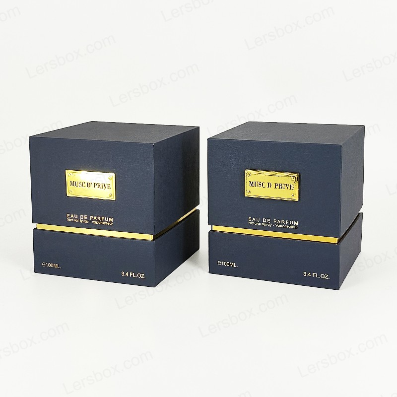 بسته بندی عطر فویل طلای لوکس با ساختار سفت و سخت دست ساز و درج EVA سینی HP030