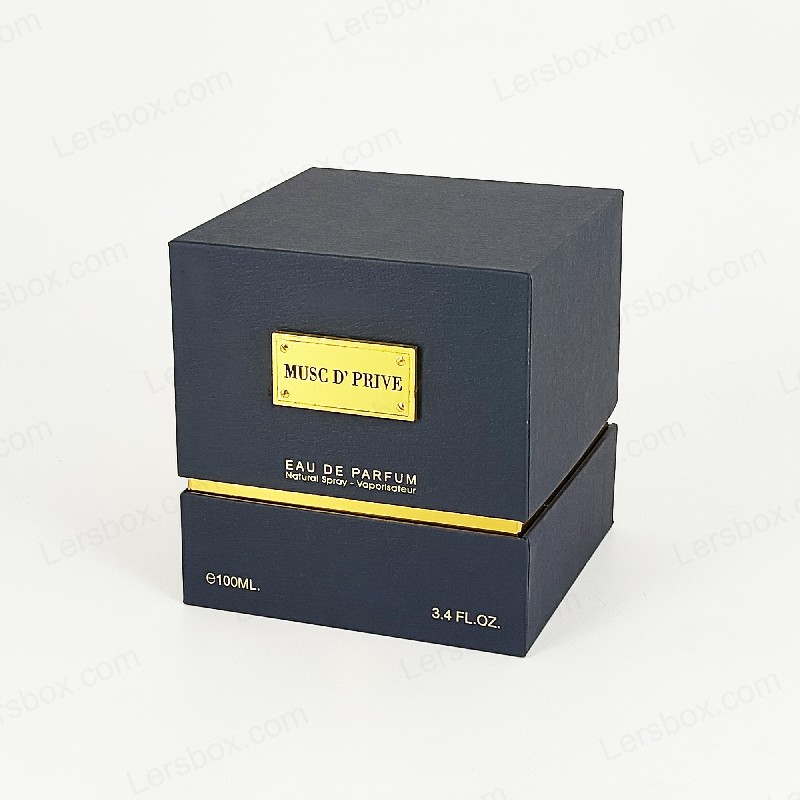 بسته بندی عطر فویل طلای لوکس با ساختار سفت و سخت دست ساز و درج EVA سینی HP030