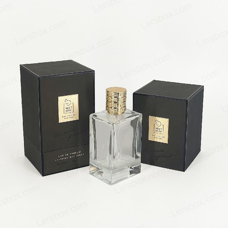 جعبه عطر فویل طلا با درب سفت ، پایه و سینی فوم EVA برای نمایشگر لوکس HP034