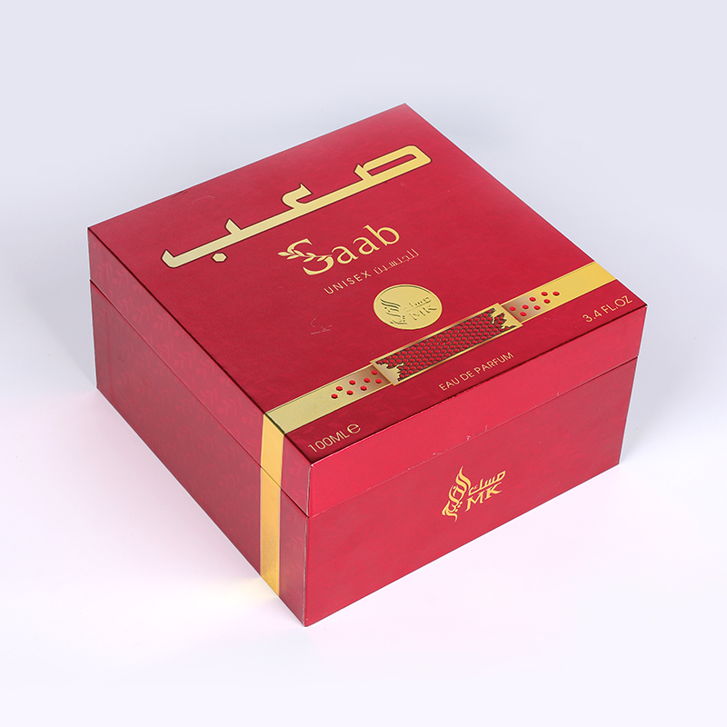 جعبه عطر طلایی سحر با تخته خاکستری 2 میلی متر