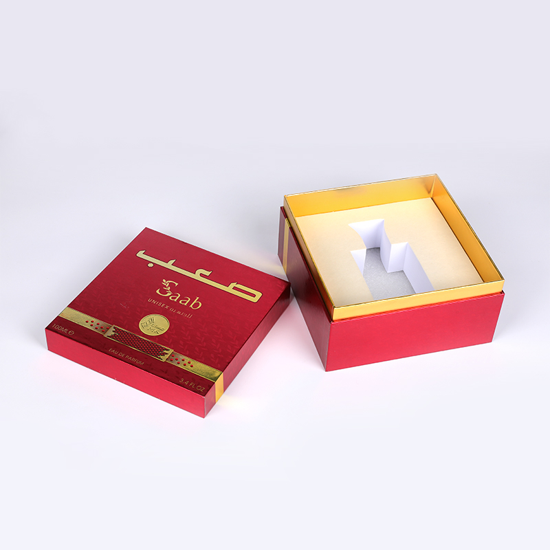 جعبه عطر طلایی سحر با تخته خاکستری 2 میلی متر
